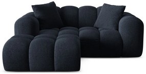 Тъмносин шенилов ъглов диван (ляв ъгъл) Treno – Cosmopolitan Design