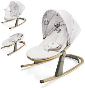 KINDERKRAFT - Бебешки шезлонг ELSU сив