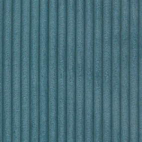 Тюркоазен ъглов диван с място за съхранение от рипсено кадифе Sara – Ropez