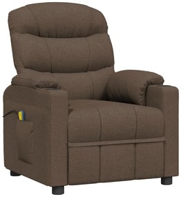 348086 vidaXL Масажен стол, кафяв, текстил