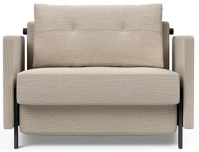 Бежов сгъваем фотьойл с подлакътници Cubed - Innovation