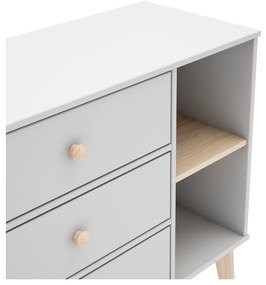 Бял нисък скрин за деца 90x81 cm Esteban - Marckeric