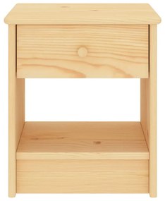 322221 vidaXL Нощно шкафче, естествен, 35x30x40 см, бор масив