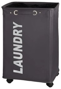 WENKO 3450112100 - Кош за пране QUADRO 40x60 см сив/черен