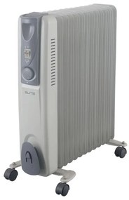 Маслен радиатор Elite EOH-11250, 2500W, 3 степени, Термостат, 11 ребра, Бял