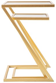 Странични масички в комплект от 2 броя със стъклен плот 40x40 cm Zet - Mauro Ferretti