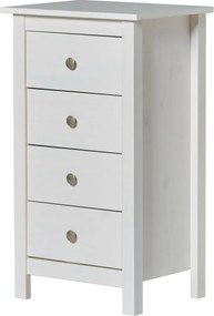 Бял висок скрин от масивен бор 46x80 cm Berna – Marckeric