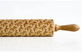 Дървен релефен валяк за тесто Unicorns - Valek