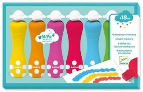 Djeco - Комплект измиващи се маркери с гъбичка DJ09002