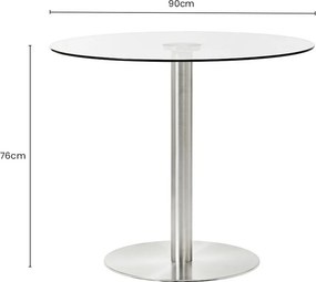 Кръгла трапезна маса със стъклен плот ø 90 cm Metropolitan – Premier Housewares