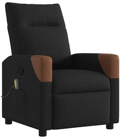 4104819 vidaXL Масажен наклоняем стол, черен, текстил