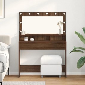 Таблица с LED светлини Sonata H - Кафяв дъб 100x41x135 см