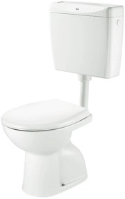 Тоалетна чиния, Roca, A34S198000, стояща, вертикално оттичане, стенно пластмасово казанче и седалка и капак