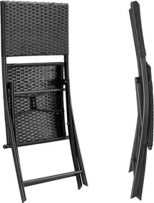 Сгъваеми градински столове ROME от полиратан - комплект от 2 броя, товароносимост 120 кг