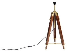 Винтидж подова лампа месингов трипод - Cortin