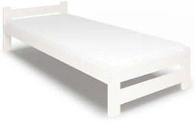 Легло от масив HERA + Матрак-сандвич MORAVIA + решетка  БЕЗПЛАТНО, 80x200, Бял