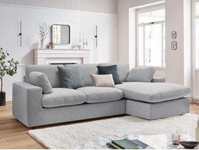 Светлосив ъглов диван Belair – Bobochic Paris