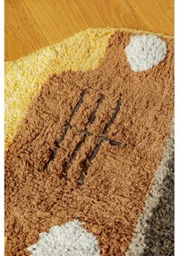 Памучен детски килим подходящ за пране/ръчно изработен в цвят жълта охра 90x130 cm School Bus – Lorena Canals