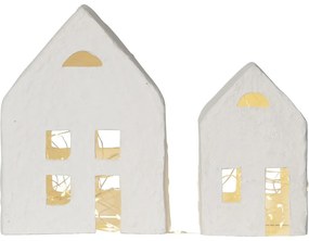 Бяла коледна светлинна украса 2 бр. Plain – Star Trading