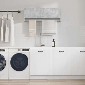 808237 vidaXL Гардероб, бетонно сиво, 100x32,5x35 см, инженерно дърво