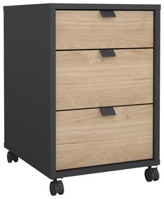 Шкаф с дъбов декор в цвят антрацит-натурален 41x61 cm Sign - Tvilum