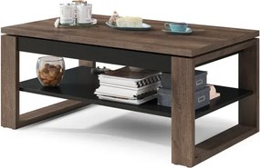 НУО Кафяв дъб/Черен мат -МОДЕРНА ХОЛНА МАСА С ПОВДИГАЩ СЕ ПЛОТ