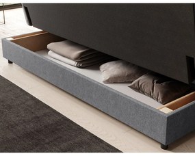 Сив шенилов сгъваем/с място за съхранение диван 197 cm Clareta – ELTAP