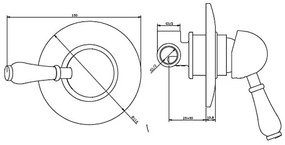 Смесител за вграждане TEOREMA TIFFanY