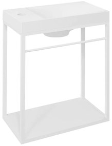 Бяла метална стенна стойка без мивка 39,5x45 cm Crest – Sapho