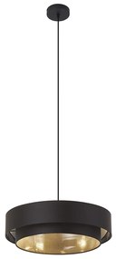 Модерен висящ лампион черен 50 см 3-светлини - Drum Duo