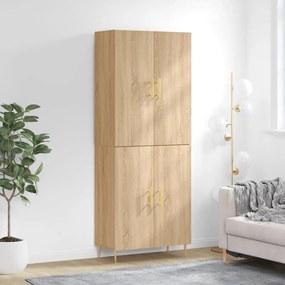 3195670 vidaXL Висок шкаф, дъб сонома, 69,5x34x180 см, инженерно дърво