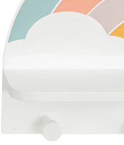 Детска закачалка с рафт atmosphera Rainbow, MDF
