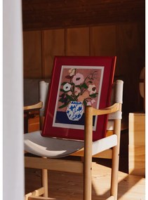 Постер 30x40 cm Flowers on Blue Table – Carla Llanos – The Poster Club