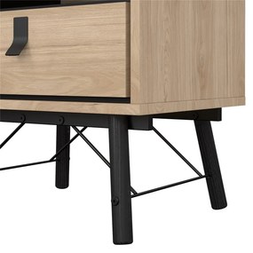 Нощно шкафче в дъбов декор в естествен цвят Ry - Tvilum