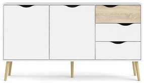 Бял скрин 147x82x39 cm Oslo – Tvilum