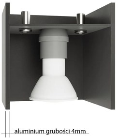 Сива стенна лампа Pax – Nice Lamps