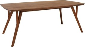 Кафява трапезна маса с акациев плот 100x200 cm Quenza – Light &amp; Living
