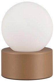 Бяло-кафява настолна лампа (височина 17 cm) Countess - Trio