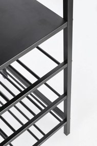 Черен метален шкаф за вино брой бутилки 15, 48,5x84,5x34 cm Isaac – Yes Everyday