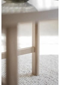 Кръгла масичка за кафе с керамичен плот естествена 90x90 cm Marsden – Rowico