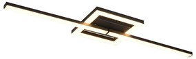 Черна LED светлина за таван 16x54 cm Viale - Trio