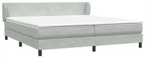 3317409 vidaXL Box Spring легло с матраци Светло сиво 180x220 cm кадифе