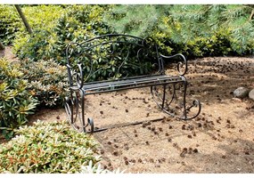 Черна метална градинска пейка Dares - Garden Pleasure