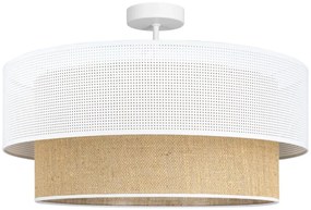 Плафонен полилей BORHO 1xE27/60W/230V бял/юта