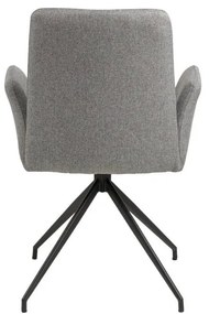 Сив тапициран трапезен стол с подлакътници Naya – Actona