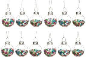 Стъклени коледни топки в комплект 12 бр. ø 3 cm Disco Stars Mini – Sass &amp; Belle