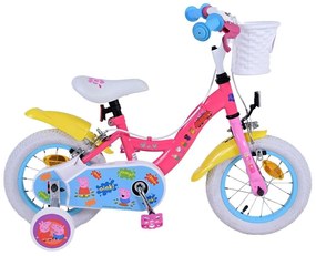 E&amp;L cycles - Детски велосипед с помощни колела, Peppa Pig, 12 инча