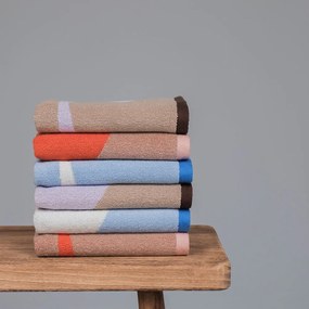 Оранжева/светлокафява кърпа от органичен памук 70x133 cm Nova Arte - Mette Ditmer Denmark