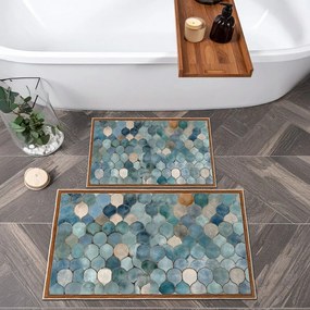 Сини килими за баня в комплект 2 бр. 60x100 cm – Foutastic