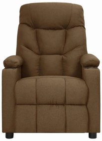 339086 vidaXL Стол наклоняем, кафяв, текстил